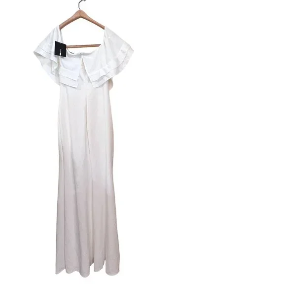 Fashion Novaoff White , Off Shoulder, Mermaid Dress, long size M